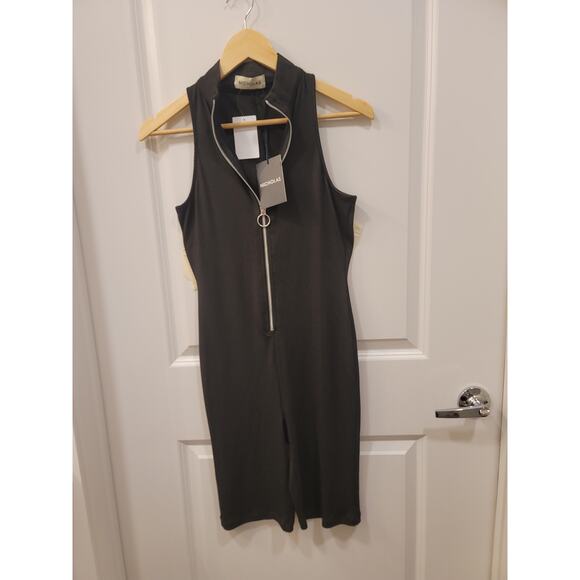 Nicholas Black Ribbed Romper - Picture 8 of 9